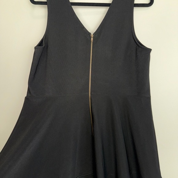 Lulus Black Sleeveless Square Neck Fit and Flare Zipper Dress Plus Size 2X - Picture 8 of 10